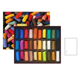 Sennelier Soft Pastels - Box of 30 Half Chalks .Sennelier Pastel Dry 1/2 Sticks 30 Pieces