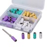 60pcs Nail Sanding Bands with Mandrel Bit Manicures Tool Professional