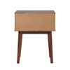 Walker Edison Modern Solid Wood Retro 1-Drawer Nightstand, 25 Inch,