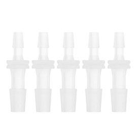 HEROFFIX 5 Pcs Aquarium Plastic Hose Barb Fitting 1/8" to 3/16" Hose ID Connectors Clear Plastic