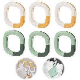 EsiFare S-Shaped Hooks, No Rust, Set of 6, S-Shaped Hooks, Shedding Prevention, S-Shaped Hooks, Foldable, S-Hook That Won't Fall Off, S Hooks, Hanging Small Hooks, Hanging Storage, Bath, Kitchen,