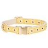 Adorable Yellow Daisy Pattern Dog Collar with Gold Buckle -