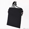 Whole Round Shoulder Bag Pochette Checkered Made in Japan Navy