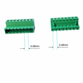 10 Sets 5.08mm Pitch PCB Screw Terminal Block Connector 8Pin Male & Female Phoenix Type Plug 300V 15A