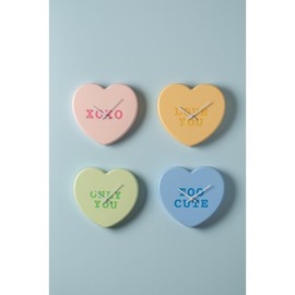 Karlsson Wall Clock Heart Candy - Blue - 30 x 6.2 x 27 cm - Organic - Thermoplastic - Wall Clock Modern Living Room - Wall Clocks