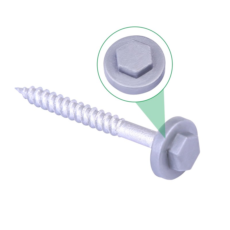 400 Pack Silver Gray Roofing Screw Caps – Durable Plastic