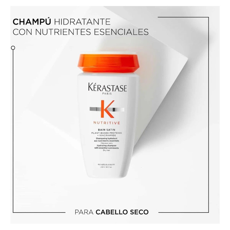 Shampoo Para Cabello Seco Kerastase Bain Satin 250 Ml