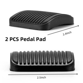 Opuiue 2PCS Brake and Clutch Pedal Pad, Anti-Slip Rubber Pedal Pad, Replacement Dodge 2002-2018 RAM 1500 2003-2018 RAM 2500 3500 1987-2018 Jeep Wrangler Cherokee 1984-2001 Cherokee 1986-1992 Comanche