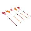 5pcs Funny Cat Stick Ergonomic Interactive Cat Feather Toy with