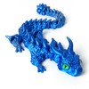 3D Printed Dragon 12in,Vivid Eyes, 3D Printed Flexible Articulated Dragon,Home
