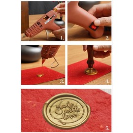 20 Pcs Premium Mailable Glue Gun Sealing Wax Sticks for Wax Seal Stamp, Great for Wedding Invitations, Cards Envelopes, Snail Mails, Wine Packages, Christmas Gift Wrapping (Vintage Gold)