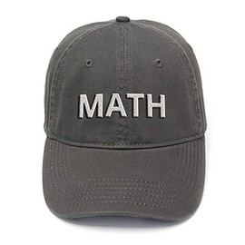 FANNOO Cotton Baseball Cap-Unisex Math Flock Printing Washed Adjustable Twill Low Profile Plain Denim Hats