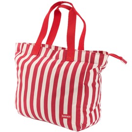 SAGIV&SAHEN Beach Bags for Women Waterproof Sandproof Extra Large Beach Tote Bag with Zipper for Travel Swim Gym(Red and White)
