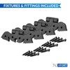 XFORT® 2 Pairs Black Butterfly Hinges with Rustic Ornate Design,