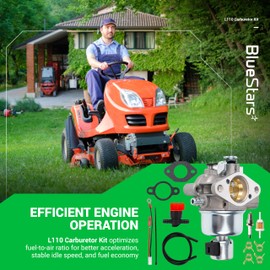 BlueStars L110 CV15S Carburetor Kit - For John Deere L110 LT160 LT155 Lawn Mower with 15hp 17.5hp Kohler CV15 CV460 SV600 CV16S SV540 SV530 SV590 Husqvarna YTH21K46 YTH20K46 LTH130 YTA1842 YTH20F42T