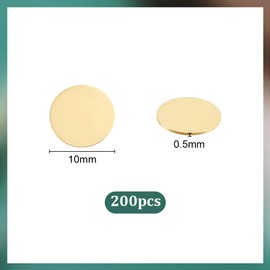 PH PandaHall Brass Pendant for Stamping Metal Stamping Blanks 24 Gauge Circular Brass Discs Circular Pendant for Earring Pendant Jewellery Making, Brass, No gemstone.