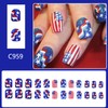 4th of July False Nails Short Square Independence Day Press