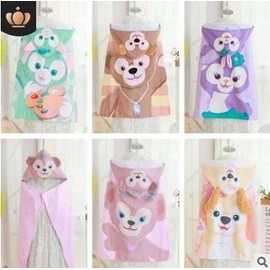 Sanrio Cartoon Cute Duffy Bear Star Delu Shirley Mae Hooded Bath Towel 01 70*100 cm/Style 5 4ea