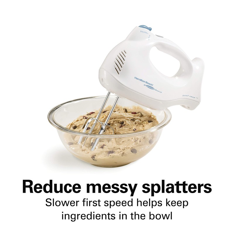 Hamilton Beach Power Deluxe 6-Speed Electric Hand Mixer with Snap-On