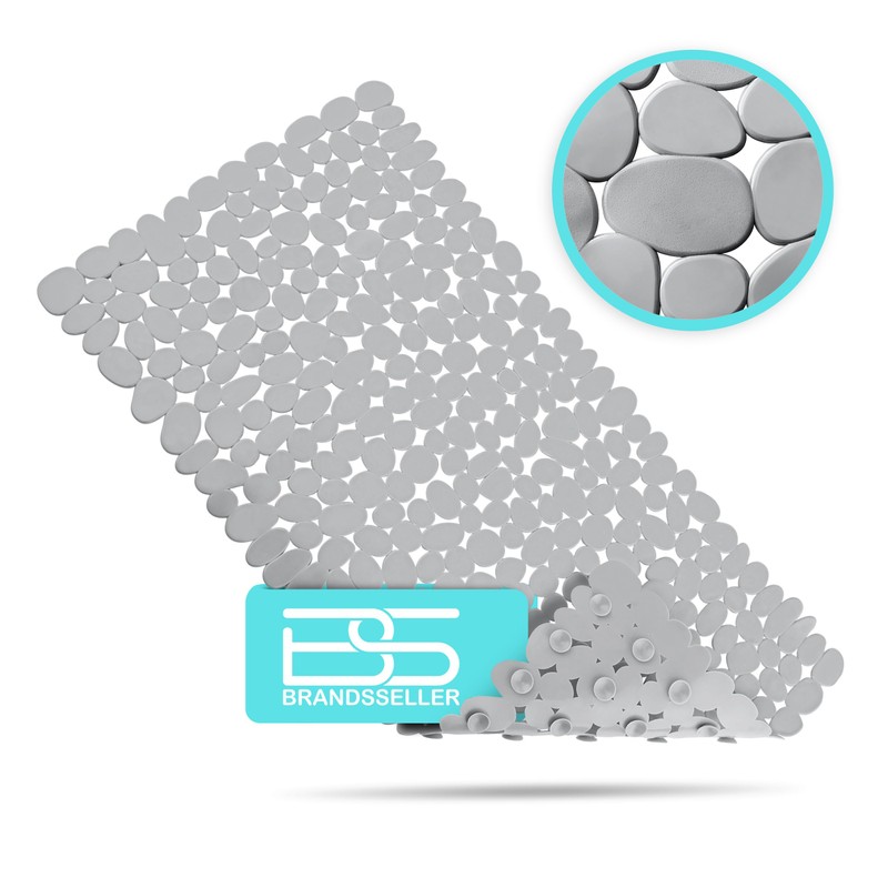 Stone-look shower mat / bath mat, 53 x 53 cm