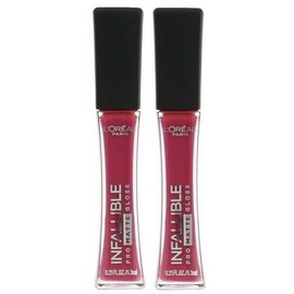 L'Oréal L'Oreal Paris Infallible Pro Matte Lip Gloss, Rebel Rose, 0.21 fl. oz - 2 PACK