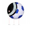 SPDTECH Soccer Ball Size 3 White Blue Outdoor and Indoor