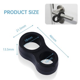 6pcs Door Handle Buffers, 8-Shaped Transparent Door Stopper Latch, Door Stopper Latch Door Handle Buffers, Transparent Door Handle Protection for Protection of Walls and Furniture (3 Transparent + 3