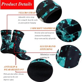 pdodo Premium Neoprene Socks for Men and Women - 3mm Warmth, Slip Resistance and Durability for Diving, Snorkeling, Surfing and More Ultimate Water Sports Comfort, gray