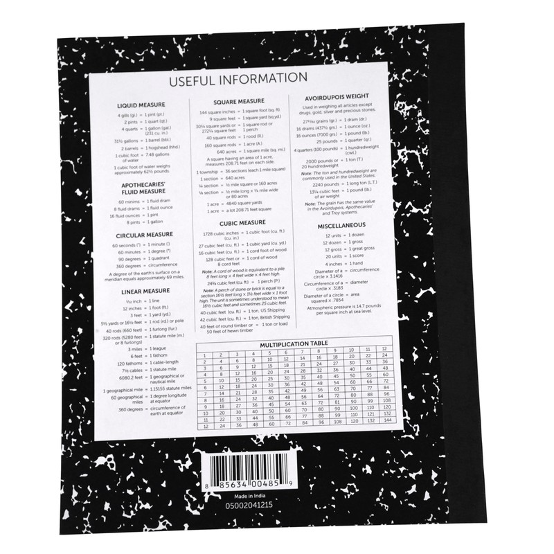 School Smart Flexible Cover Ruled Composition Book, 8-1/2 x 7