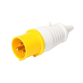 HEFENG Active Plug Socket Connection Device 16A 110-130V 2P+E Industrial Grade Electrical Coupler IP44 CE CQC Certified for Indoor/Outdoor Power connectors (Yellow, 3pin, 1, H-013L-4)