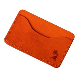 Am De Mas CC-044 Card Case, Genuine Leather, Made in Japan, Thin, Men's Leather, Slim Leather, Stylish, Adult, Simple, Thin, magolica orange