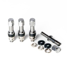 Circuit Performance VS6MM JDM 6mm 0.236" Skinny Chrome Aluminum Bolt-in Valve Stems 4