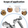 FOCMKEAS 35mm丨1-3/8 Inch Forstner Drill Bit with Round Shank Double-Flute