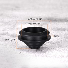 sourcing map Rubber Grommet Mount Dia 22 mm Conical for Wire Protect of Thick Plate Pack of 4