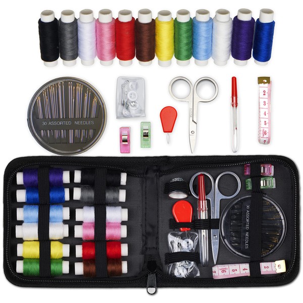 ARTIKA 59-Piece Sewing Kit - Portable for Travel, Includes Scissors, Thread, Tape Measure