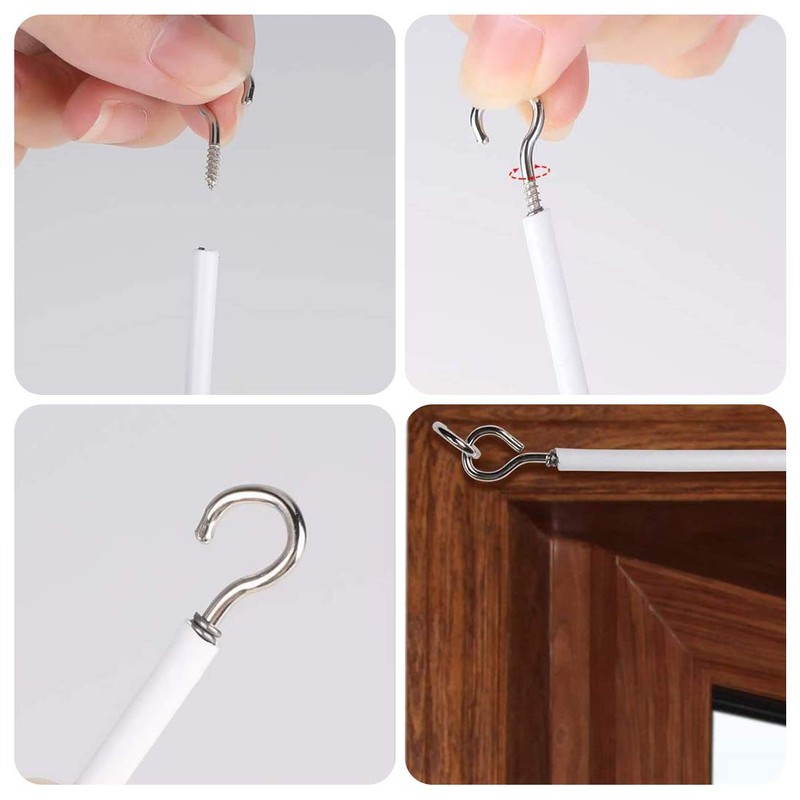 Curtain Wire 6 Meter White Plastic Coated Window Curtain Wire