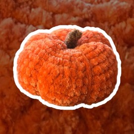 Handmade Crochet Small Plush Orange Pumpkin