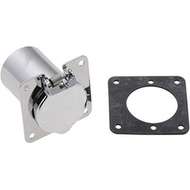 Zerostart 8606080 Heavy Duty Weatherproof Receptacle, Chrome with 4 Pre-Drilled Holes, 2.5" x 2.5"
