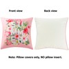 4 Pcs Flamingo Throw Pillow Covers Decorative Pink Bird Pillowcases