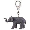 Mojo 387494 Elephant Animal Figure Keychain, gray