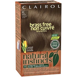 Clairol Natural Instincts, 6C, Brass Free Light Brown