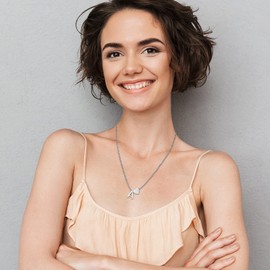 JewelryWe Jewellery, Women's Necklace with Letter Initial and Heart, Alphabet A-Z, Stainless Steel Pendant with Chain for Women and Girls, Silver Look