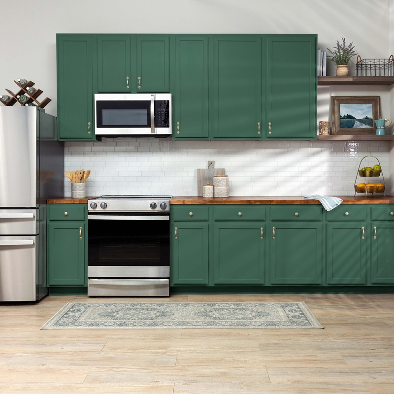 Rust-Oleum 393607 Cabinet Transformations Complete Coating Kit, Quart, Satin Forbidden