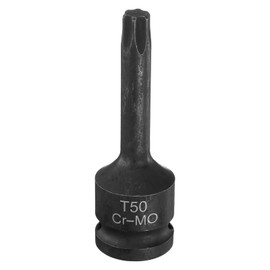 sourcing map T50 Torx Bit Socket 1/2" Drive 6 Point Torx Star Screwdriver Socket Adapter CR-MO Steel Lengthen Impact Bit Sockets for Electric Ratchet Wrenches Fastening Screws