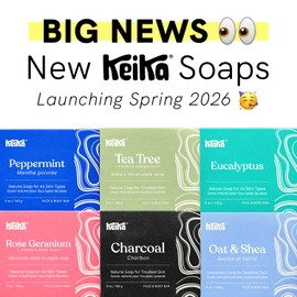 Keika Charcoal Christmas Soap – Santa’s Naughty Bar, Lump of Coal Holiday Gift Idea Stocking Stuffer for Men Women Teens, Natural Black Soap for Eczema, Psoriasis, Oily Skin, 5 oz.