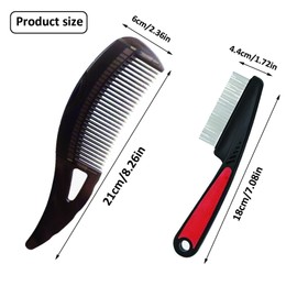 2Pcs Dandruff Comb, Scalp Detox Comb, Fine Tooth Hairbrush, Dandruff Remover & Cleaning Tool for Women & Men, Ideal for Itchy Scalp Relief, Hair & Scalp Health Maintenance
