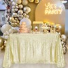 B-COOL Sequin Tablecloth Light Gold Rectangular 90x132 Inches Shimmer Tablecloth