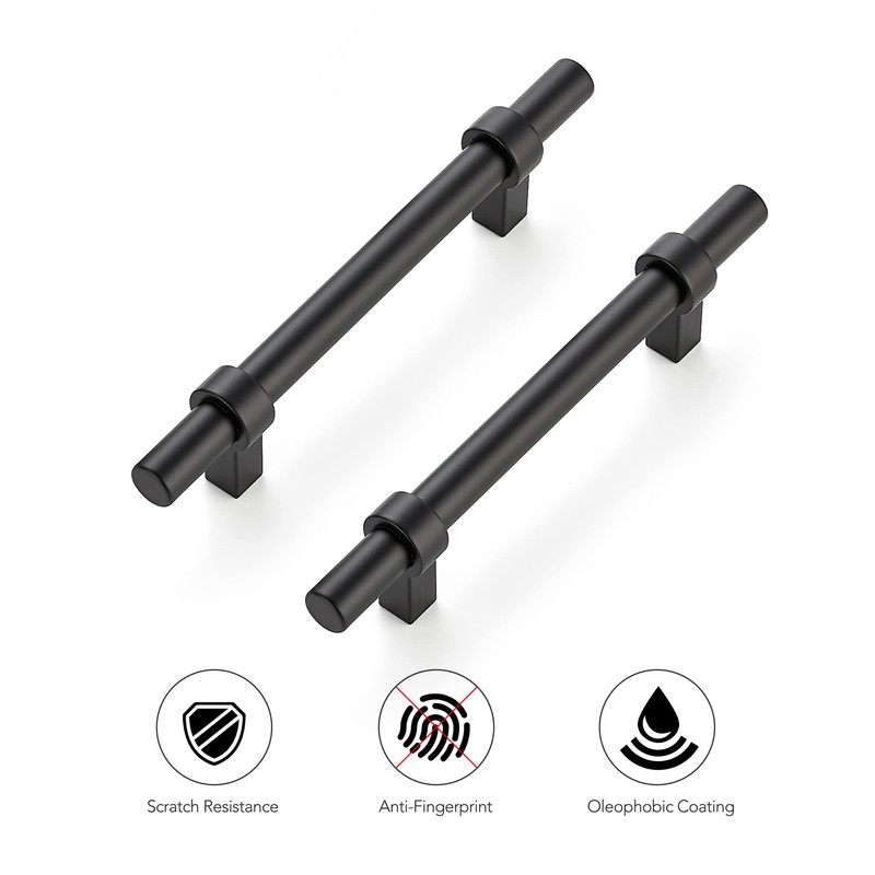 Ravinte 20 Pack 6-3/8 Inch Cabinet Pulls Matte Black Kitchen