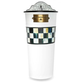 MACKENZIE-CHILDS Galvanized Wall Bucket, Metal Wall Planter, Decorative Hanging Plant Holder for Flowers, Spectator