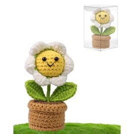 Penandatan Crochet Flowers,Yarn Flowers,Crocheted Flowers for Mother's Day/Birthday/Valentine's Day/Xmas,Knit Flowers for Car Decor,Office Desk Decor.